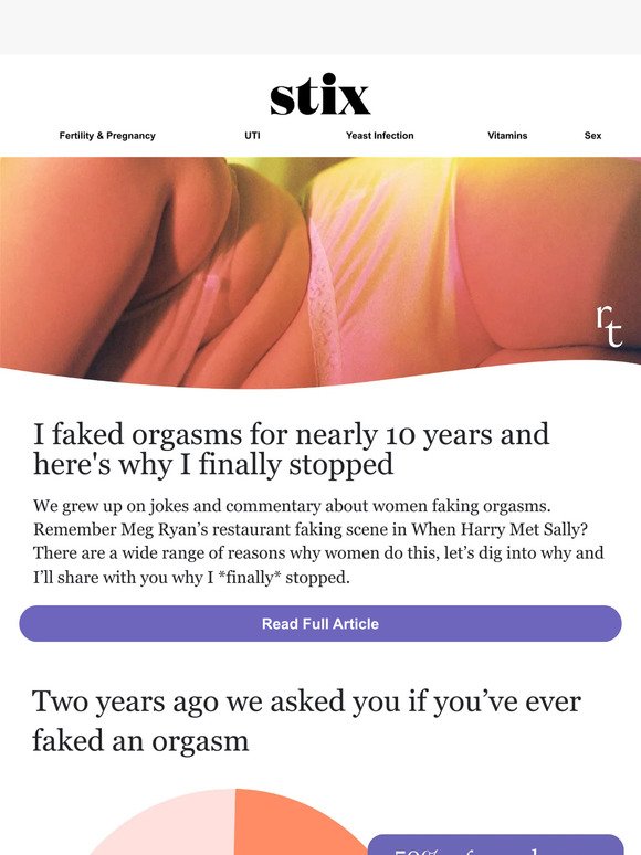How many of us fake orgasms? 💦