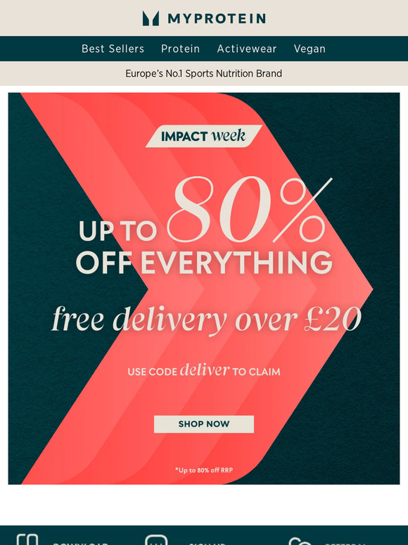 Code: DELIVER for FREE delivery over £20