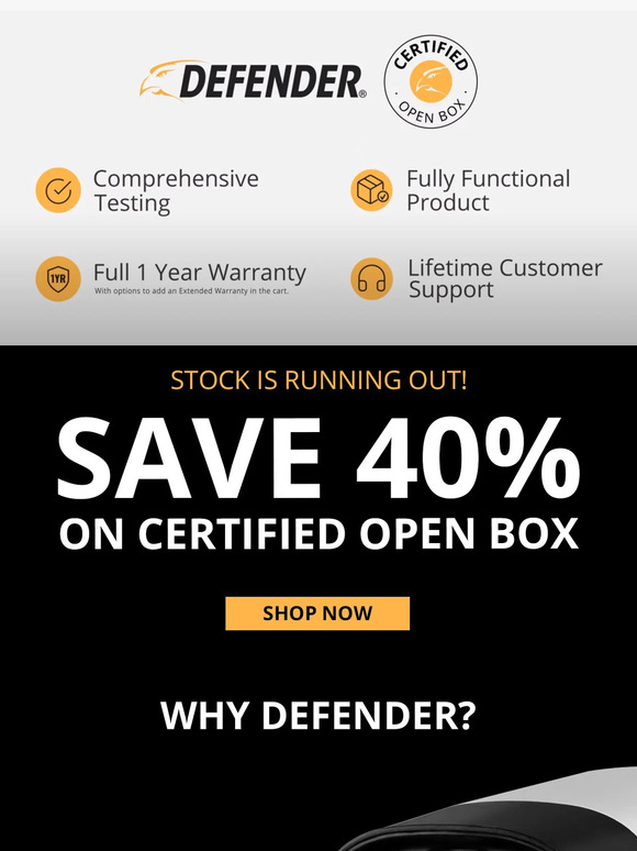 40% OFF Certified Open Box 🔥