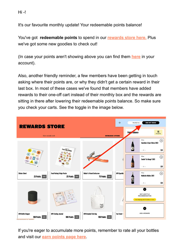 Good Pair Days Your Points Balance Is ! What's Your Next Reward? Milled