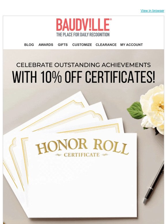 Did You Hear? Certificates are on SALE!