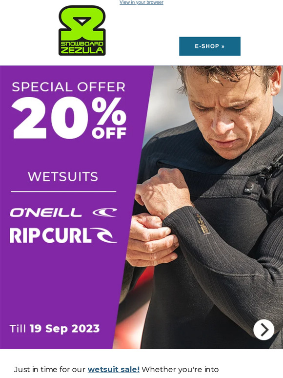 Cold Water Won't Stop Ya: Wetsuit Sale 20% off