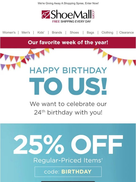 You're Invited To Our Birthday, Take 25% Off!