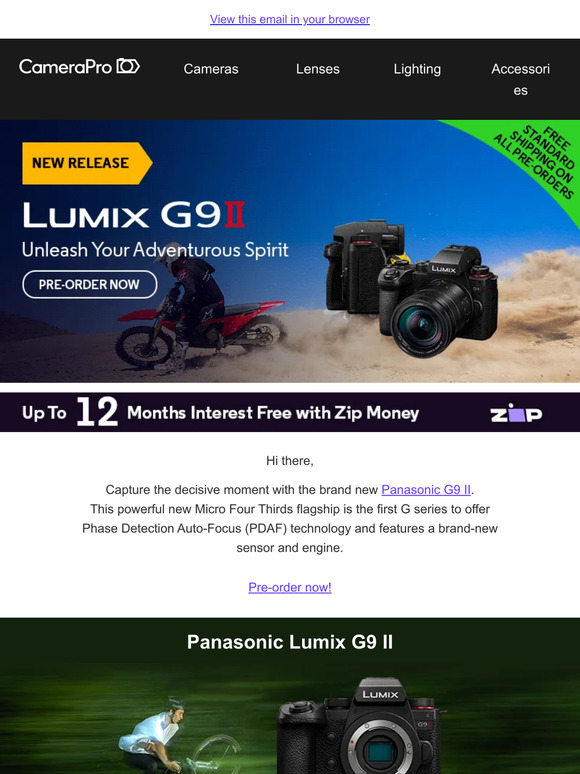 Lumix G9 II. Capture the Decisive Moment. Available to pre-order now.