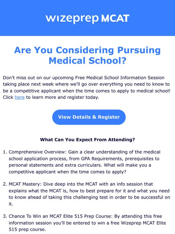 Free Medical School Information Session