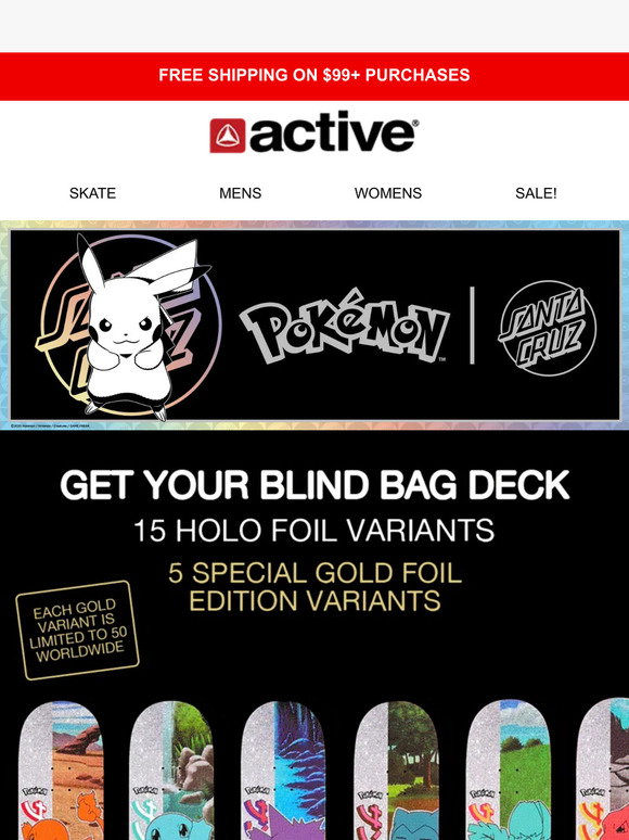 Active Ride Shop: ⚡️ POKEMON x SANTA CRUZ IS HERE!!!! | Milled
