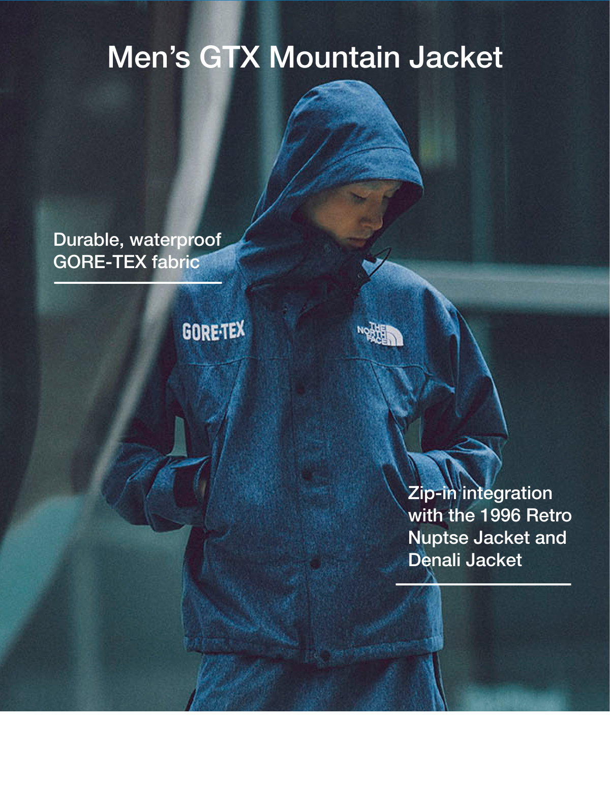 The North Face: Nuptse, Mountain Jacket and more. Now in denim 