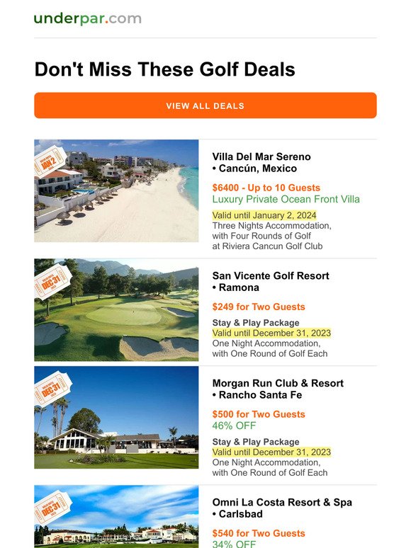 Don't Miss These Golf Deals - SEP 13