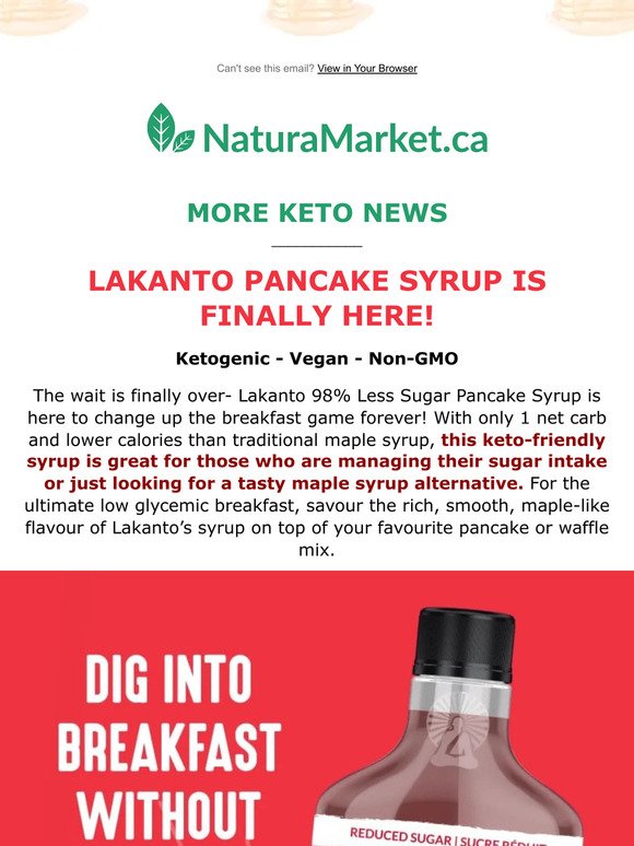 NEW Keto Pancake Syrup from Lakanto + Irresistible Sweetener Deal