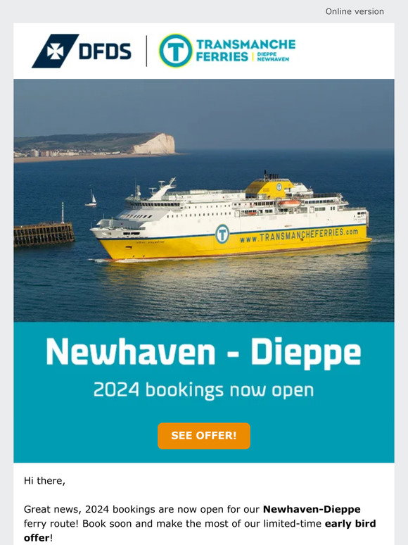 dfds 2024 bookings now open! Early bird offer from £49 ⛴️ Milled