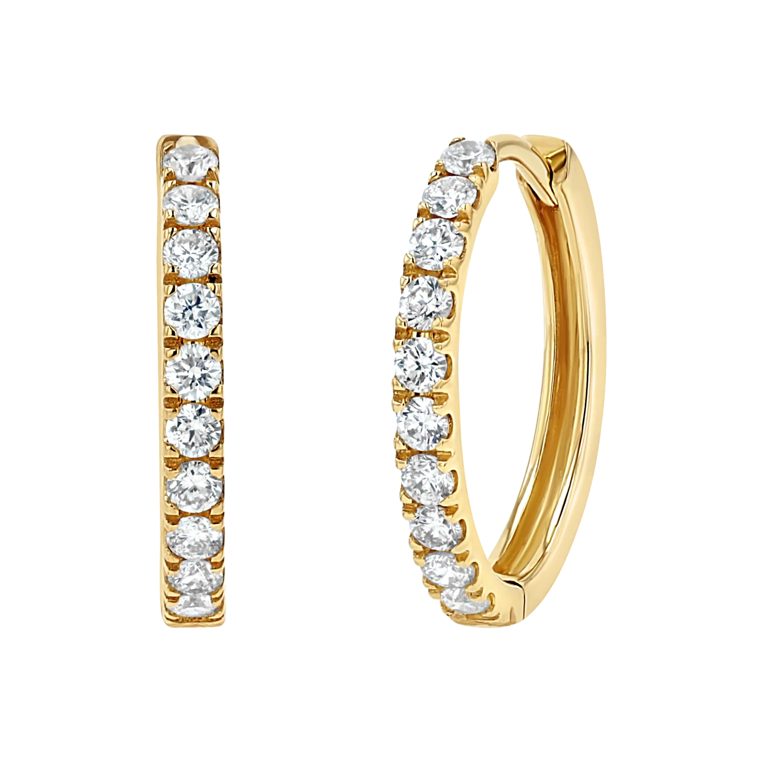 Image of Grand Large Diamond Huggie Hoops