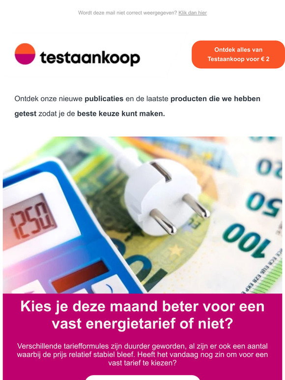 TestAankoop BE(NL) Energiecontracten met vast tarief, onze energieactie, hoe steek