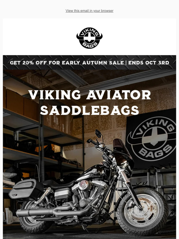 Viking Bags Viking Bags Aviator Large Leather Motorcycle Saddlebags