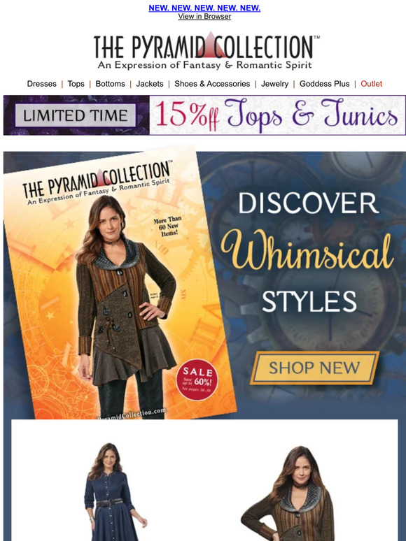 Discover Romantic NEW Styles at Pyramid Collection ~ Shop the Online Catalog Now!