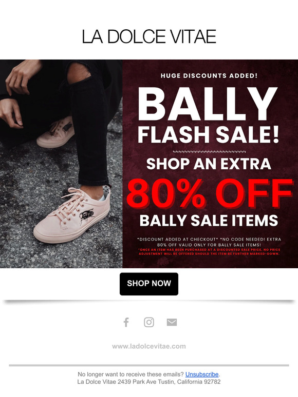🔥 Extra 80% Off Bally Sale Collection!
