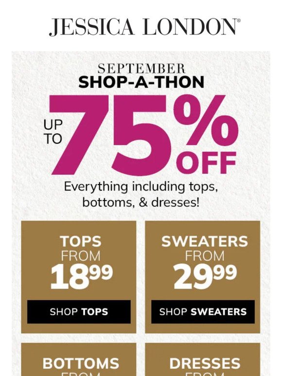 Here's your chance to get up to 75% OFF!