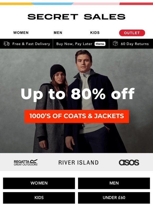 Now up to 80% off coats & jackets! Shop hooded, padded, puffer...