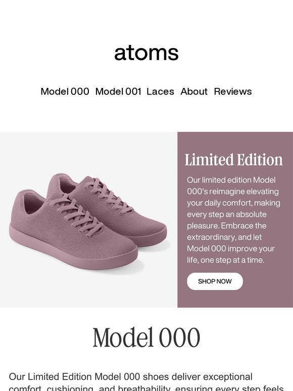 Get Moving in Atoms Limited Edition Shoes!