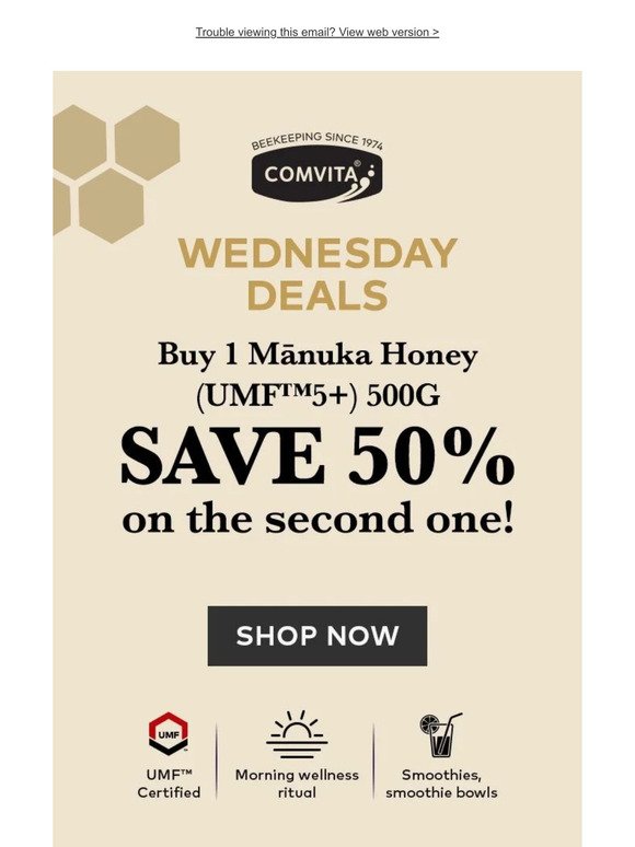 Wednesday Deal Alert - SAVE on Mānuka Honey MGO 83+ (UMF™5+) 500g!