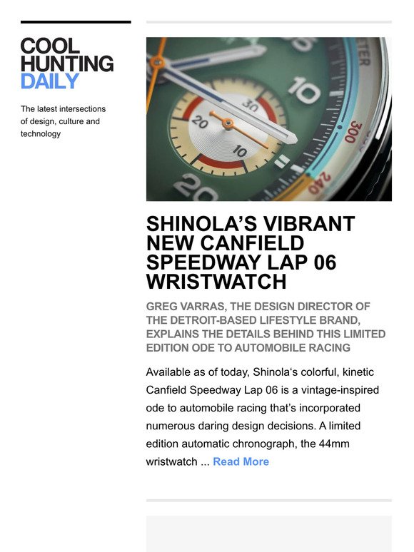 Shinola's new limited edition automatic chronograph is an ode to automobile racing