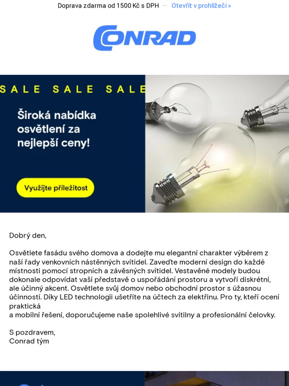 Osvětlení a svítilny za akční ceny