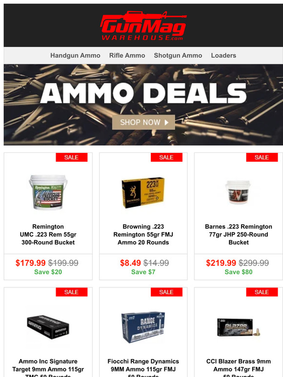 Ammo For All Calibers! | Remington UMC .223 Rem 55gr 300rds for $180