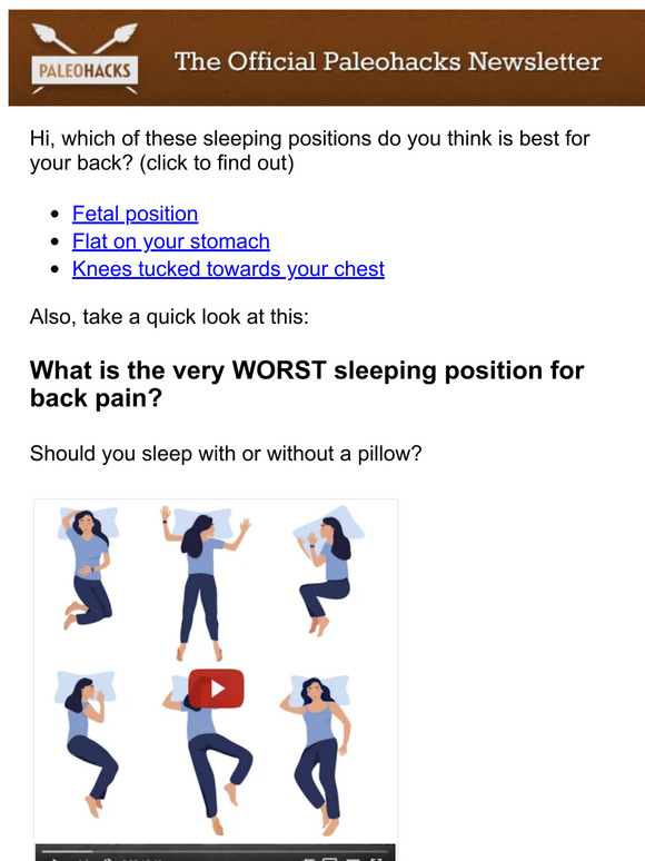 Worst sleeping position for lower back pain