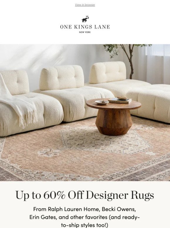 Even rugs by Ralph Lauren Home are on sale!