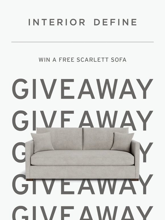 WIN A *FREE* SOFA!