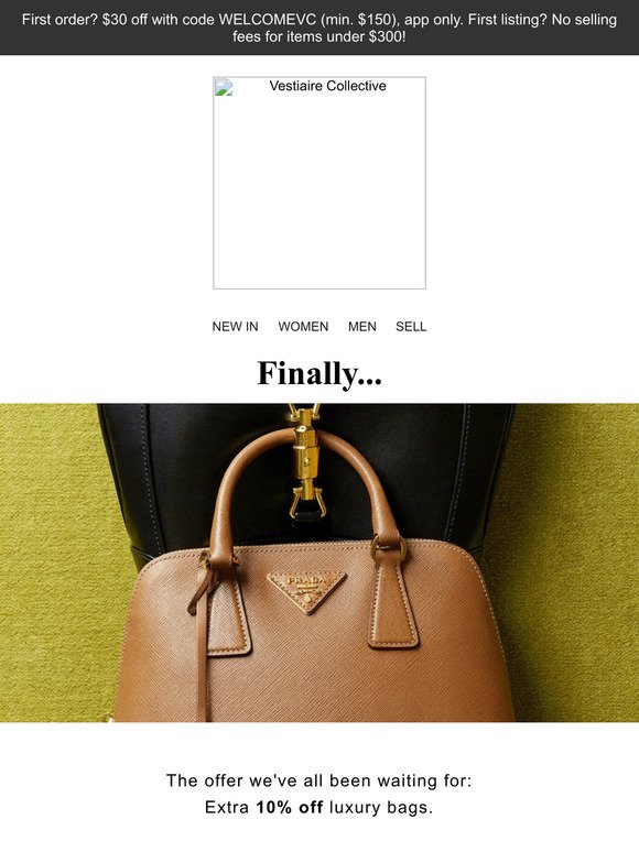 Extra 10% off luxury bags