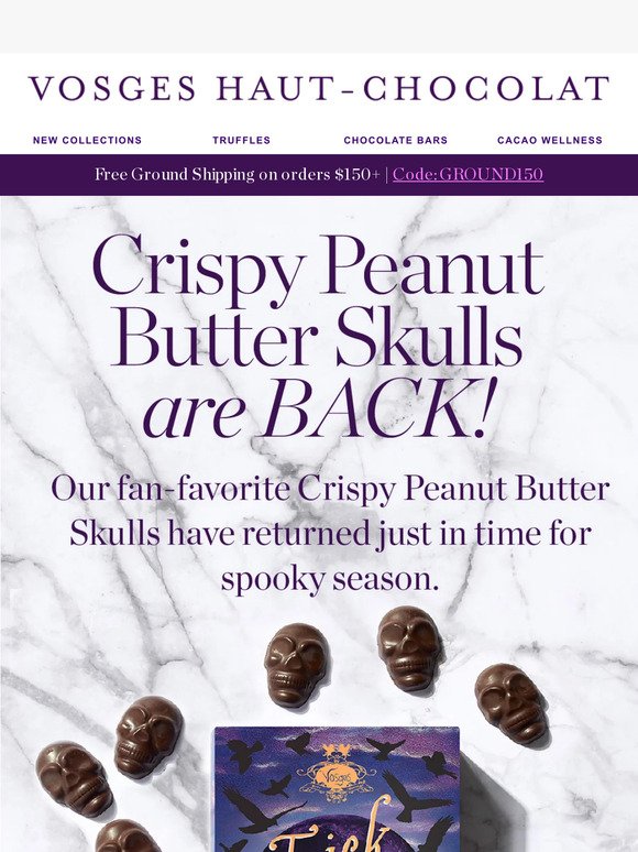 JUST DROPPED 💀 Crispy Peanut Butter Skulls