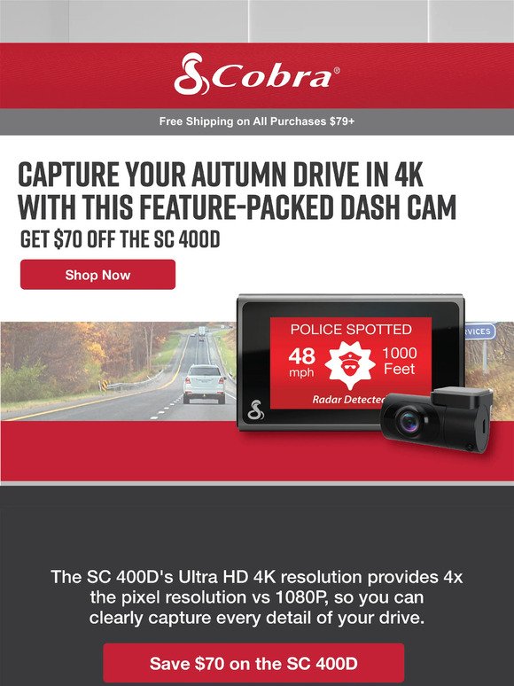 Capture Your Autumn Drive in 4K with this Feature-Packed Dash Cam 🍂