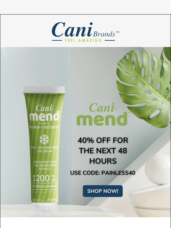48 hrs Only -- 40% OFF Cani-Mend 1200 Cream!