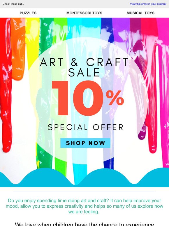 🎉 Art & Craft Sale - starts NOW!