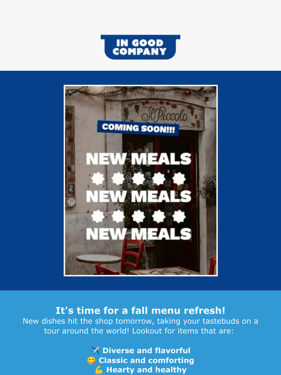 New dishes drop tomorrow!