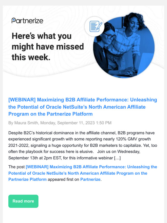 [WEBINAR] Maximizing B2B Affiliate Performance: Unleashing the Potential of Oracle NetSuite’s North American Affiliate Program on the Partnerize Platform