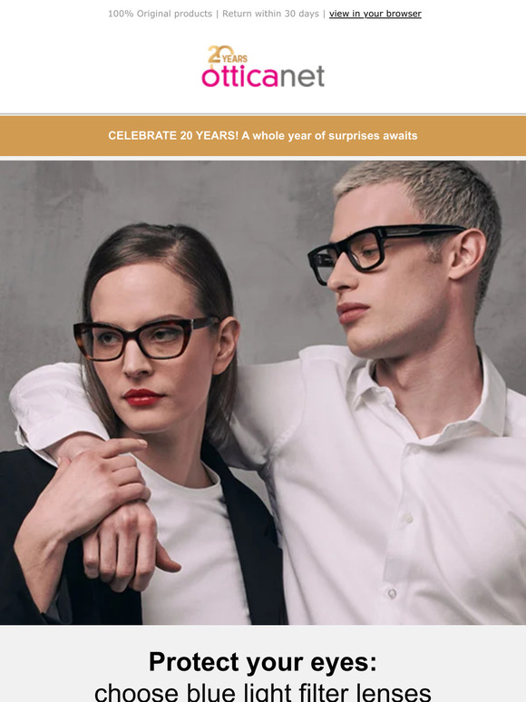 💙 Protect your eyes: choose blue light filter lenses