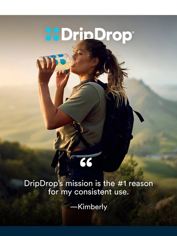 Drink DripDrop, do good 💙