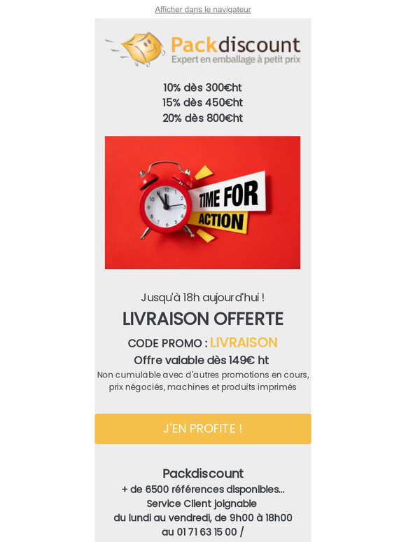 OFFRE LIMITÉE DANS LE TEMPS