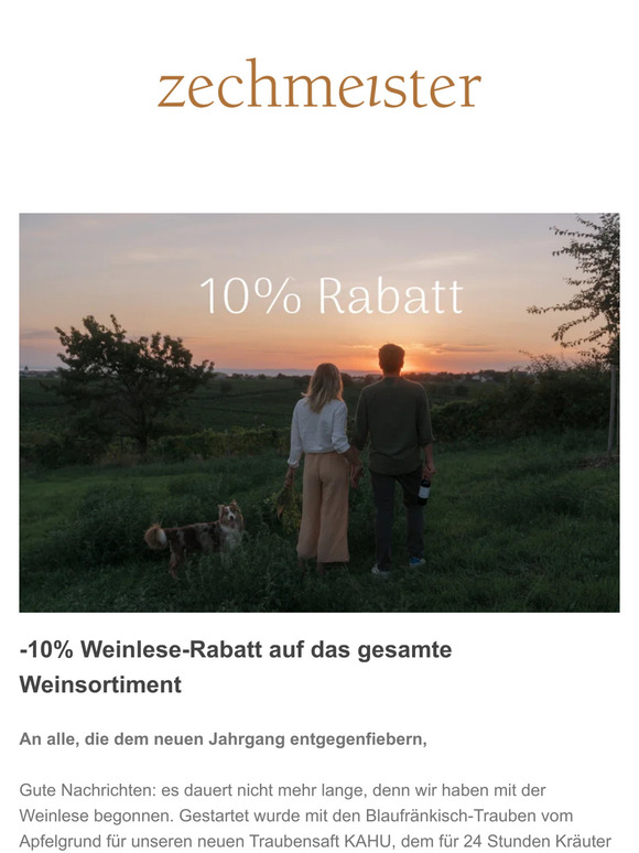 10% Herbstaktion & News von der Weinlese
