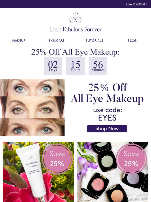 25% Off All Eye Makeup