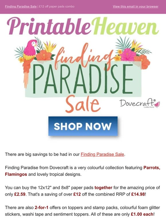 Finding paradise Sale | £12 off paper pads combo