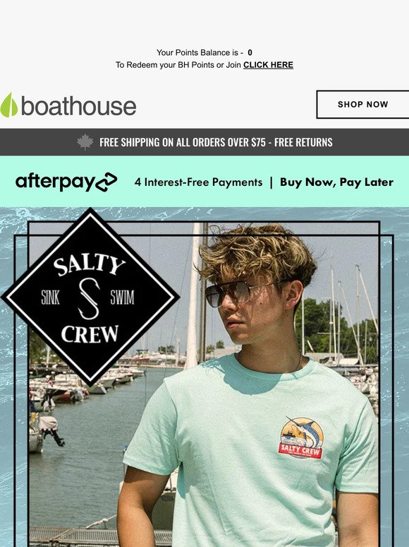 NEW Salty Crew 🐟 Carhartt 🛠️ Starting at $19.99