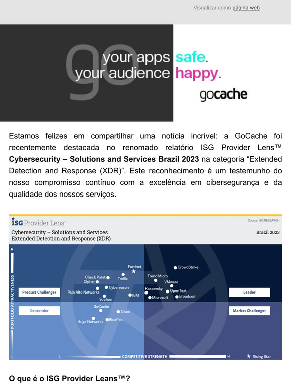 GoCache é Destaque no Relatório ISG 2023 | GoCache
