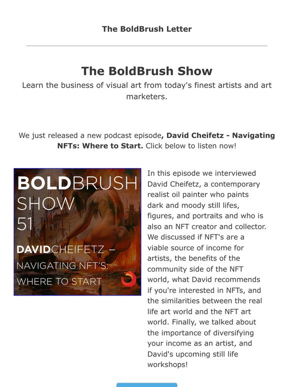 New Podcast Episode: David Cheifetz - Navigating NFTs: Where to Start