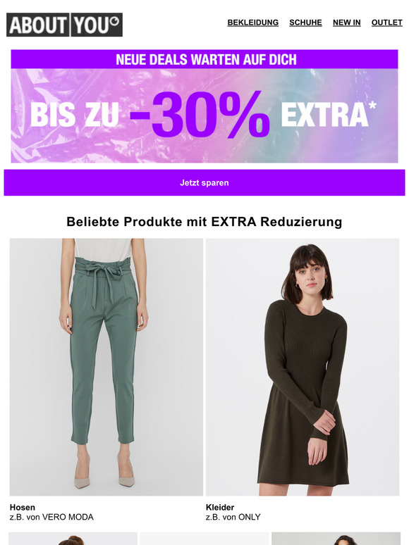 Neue Deals für Dich: Bis zu -30% EXTRA
