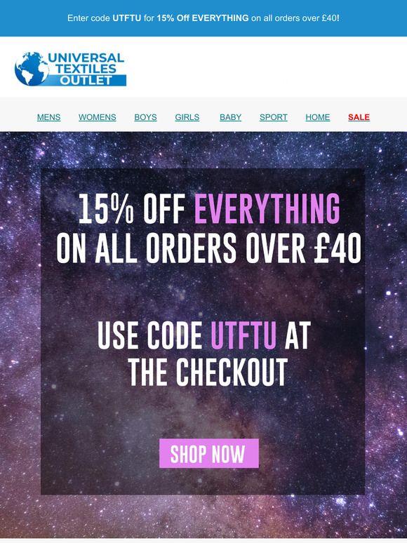 🌃 Hey , Get 15% Off EVERYTHING Until Sunday! 🌃