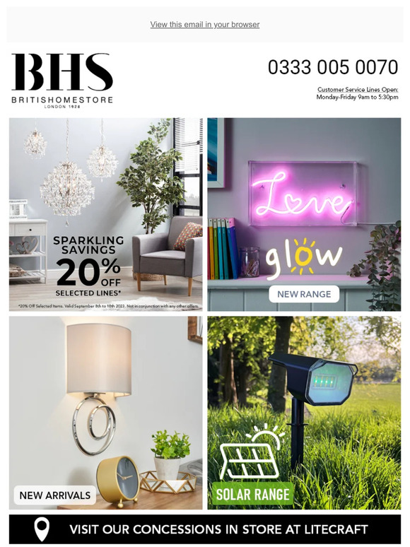 Bhs deals lighting clearance