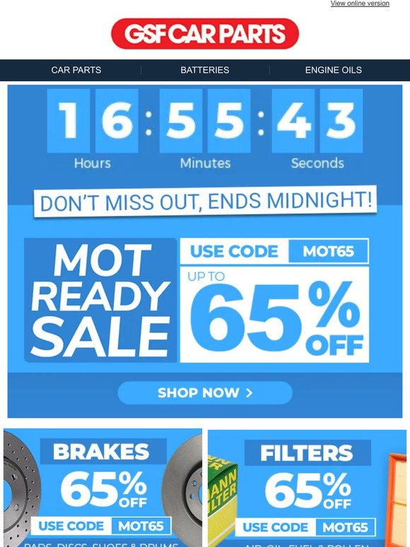 Last Chance To Save In Our MOT Ready Sale!