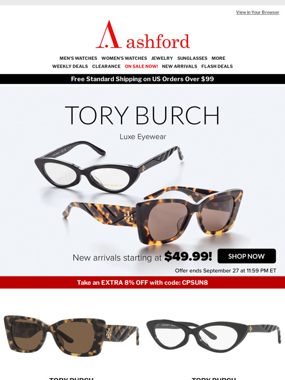 Exclusive Discounts on TORY BURCH & MICHAEL KORS Eyewear